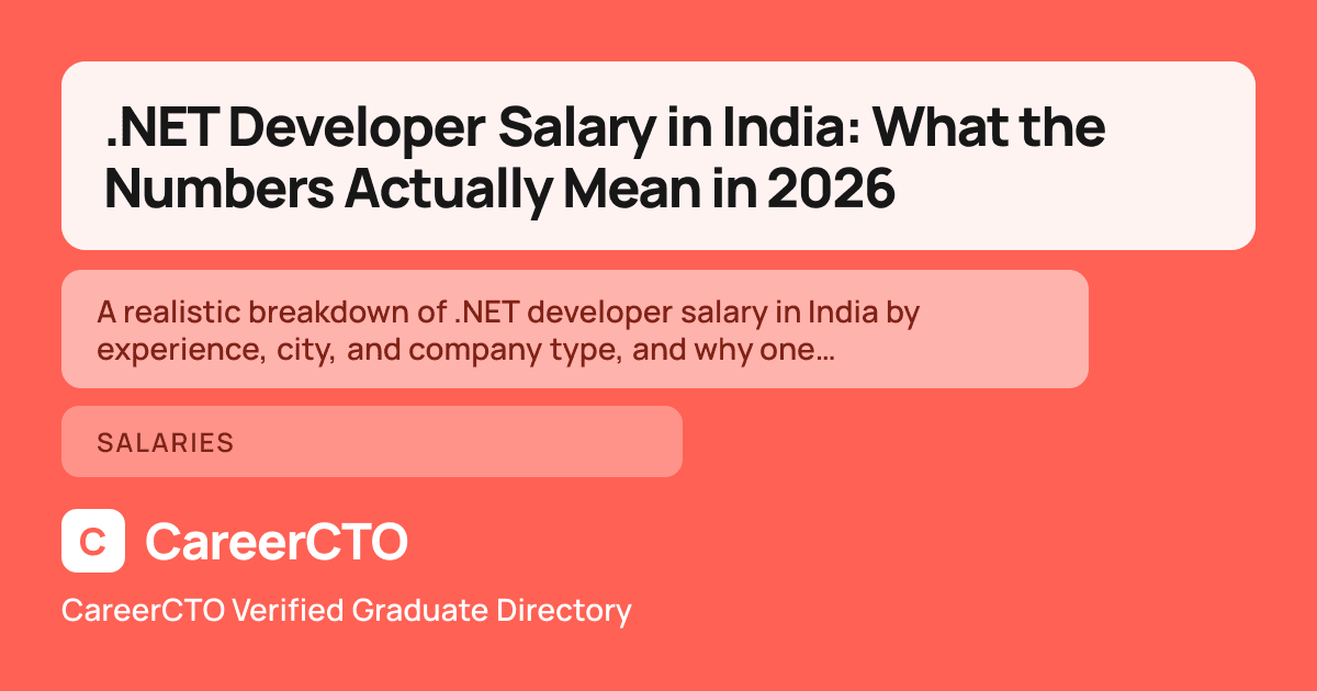 .NET Developer Salary in India: What the Numbers Actually Mean in 2026 — Salaries