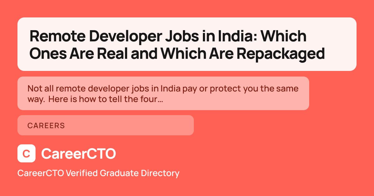 Remote Developer Jobs in India: Which Ones Are Real and Which Are Repackaged — Careers